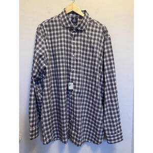 johnnie-O Top Shelf Button Down Shirt - Billy Rose Gray Plaid Size XXL NWT